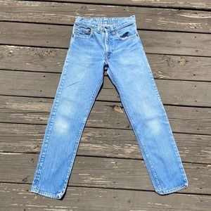 Vintage 80s 90s Levis 505 0217 USA Talon Jeans Faded 27x27